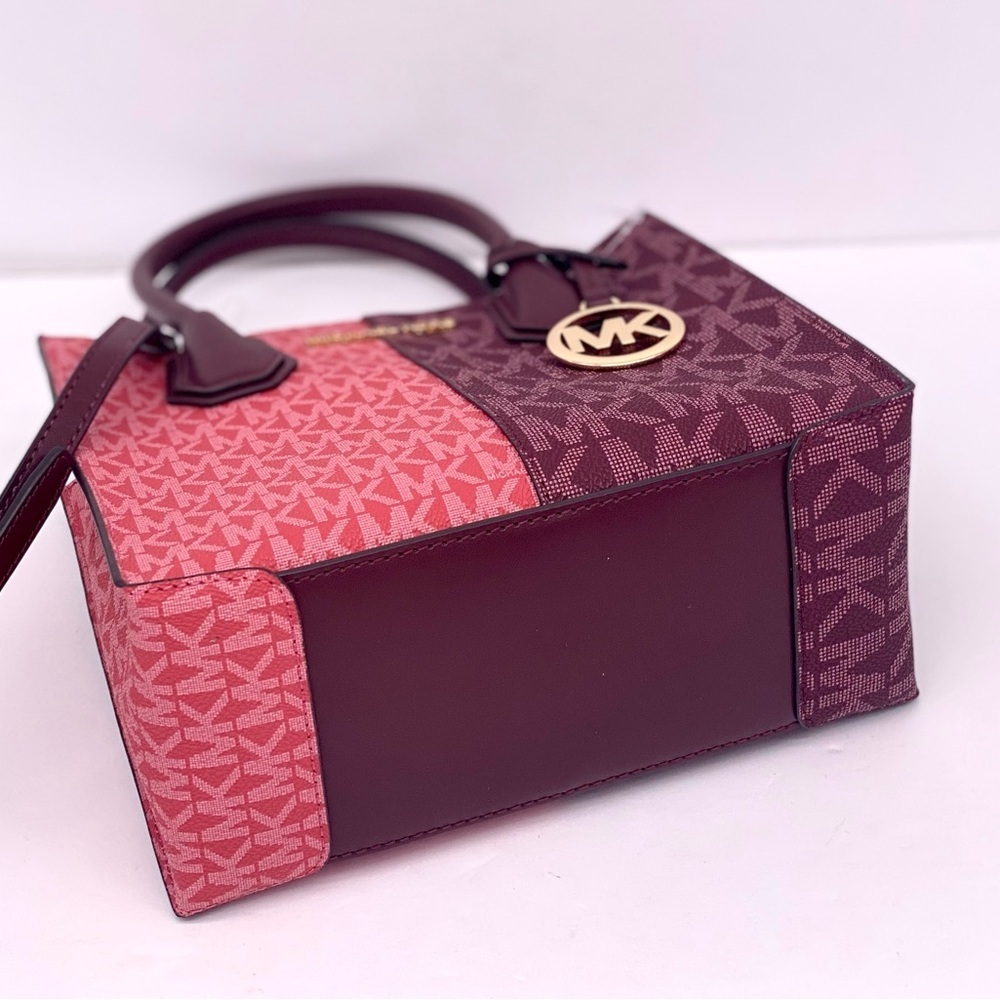 Michael Kors Mercer Medium Two-Tone Logo Crossbody Bag - Picture 7 of 15